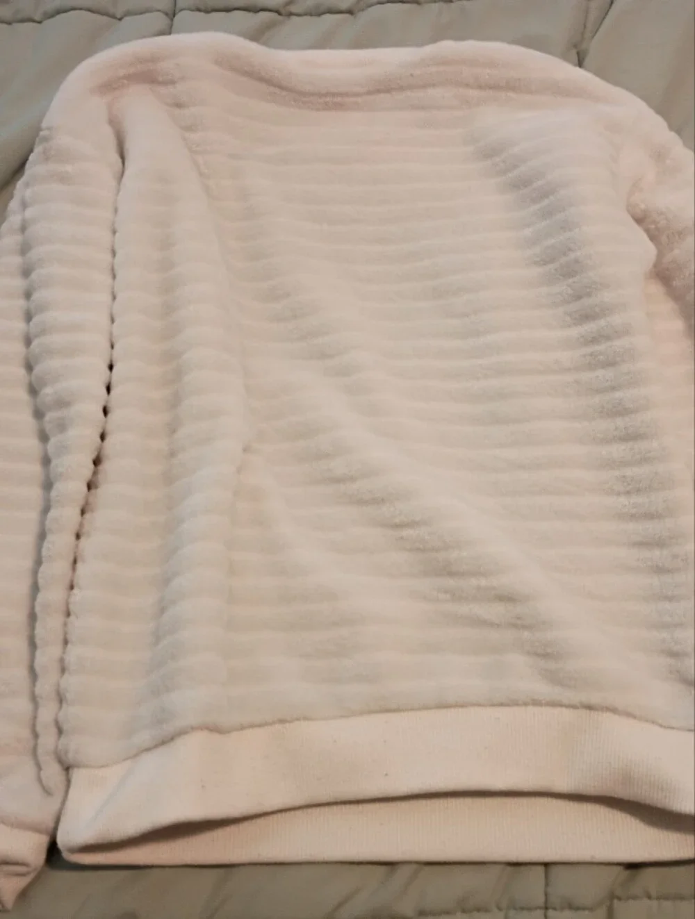 Cozy Ribbed Crewneck Sweater - Light Pink - Hello Kitty